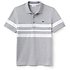 Image of Lacoste SILVER/WHITE MEN'S SLIM FIT TRIPLE STRIPE POLO