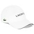 Image of Lacoste WHITE/NAVY BLUE MEN'S UNISEX ULTRA DRY LOGO CAP