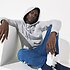 Image of Lacoste SILVER/NAVY BLUE MEN'S LACOSTE SPORT HOODED PULLOVER