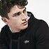 Image of Lacoste BLACK/SILVER CHINE MEN'S LACOSTE SPORT HOODED PULLOVER