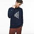 Image of Lacoste NAVY BLUE/FLOUR MEN'S GRAPHIC LOGO SWEATSHIRT