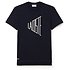 Image of Lacoste NAVY BLUE/FLOUR MEN'S VINTAGE LOGO TEE