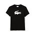 Image of Lacoste BLACK/WHITE MEN'S BIG CROC TEE